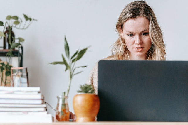 Young woman at computerpexels-george-milton-7034391